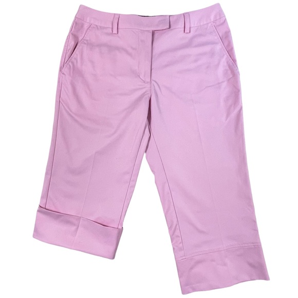 Adidas size 28 stretch light pink capri pants, almost dressy type pants like new - Picture 4 of 16